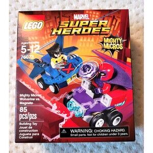 NISB Lego Marvel Super Heroes Mighty Micros Wolverine vs Magneto 76073 RETIRED